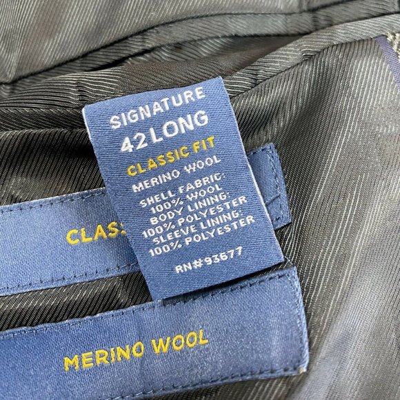 Stafford Signature Classic Fit Grey Tweed Blazer - Picture 7 of 7